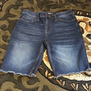 Women’s Dark Blue Denim Cutoff Shorts